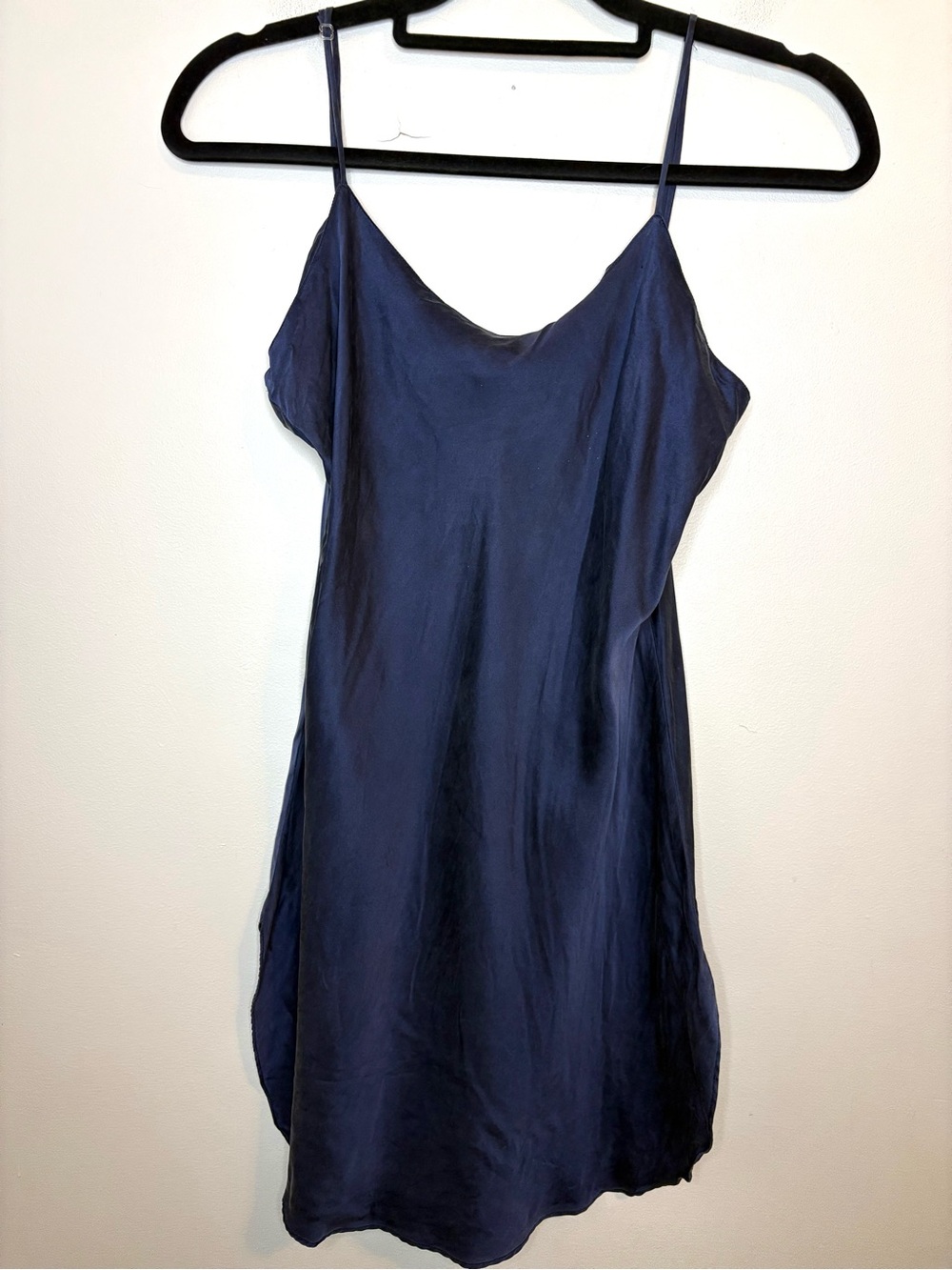 Vintage Victoria’s Secret Gold Label 100% Silk Navy Slip Dress S 90s